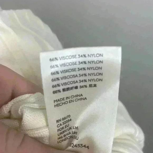 Maeve by Anthropologie lvory CreamRibbed Stretchy Bodycon Sweater Dress Size Sm - Picture 8 of 8